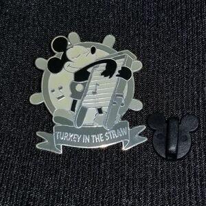Disney Pin Turkey in the Straw Mickey Short B&W Steamboat Willie 16973 2002 53